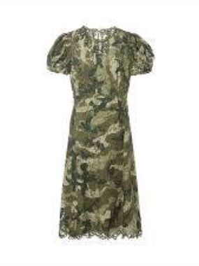 🌱 Valentino Green Lace Midi Dress